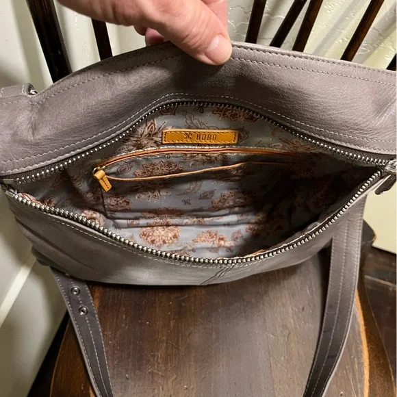 Hobo Original Lorna Gray Leather Crossbody Bag Purse Shoulder Bag - Picture 6 of 7